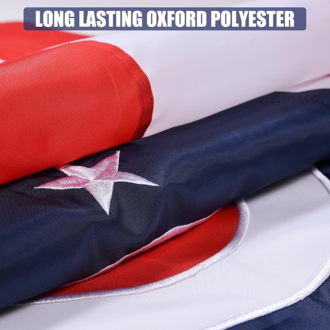 Ohio State Flag 4x6 Ft, Deluxe Embroidered Premium Polyester Durable OH Outside Flag, Indoor/Outdoor with Sewn Stripes and Brass Grommets