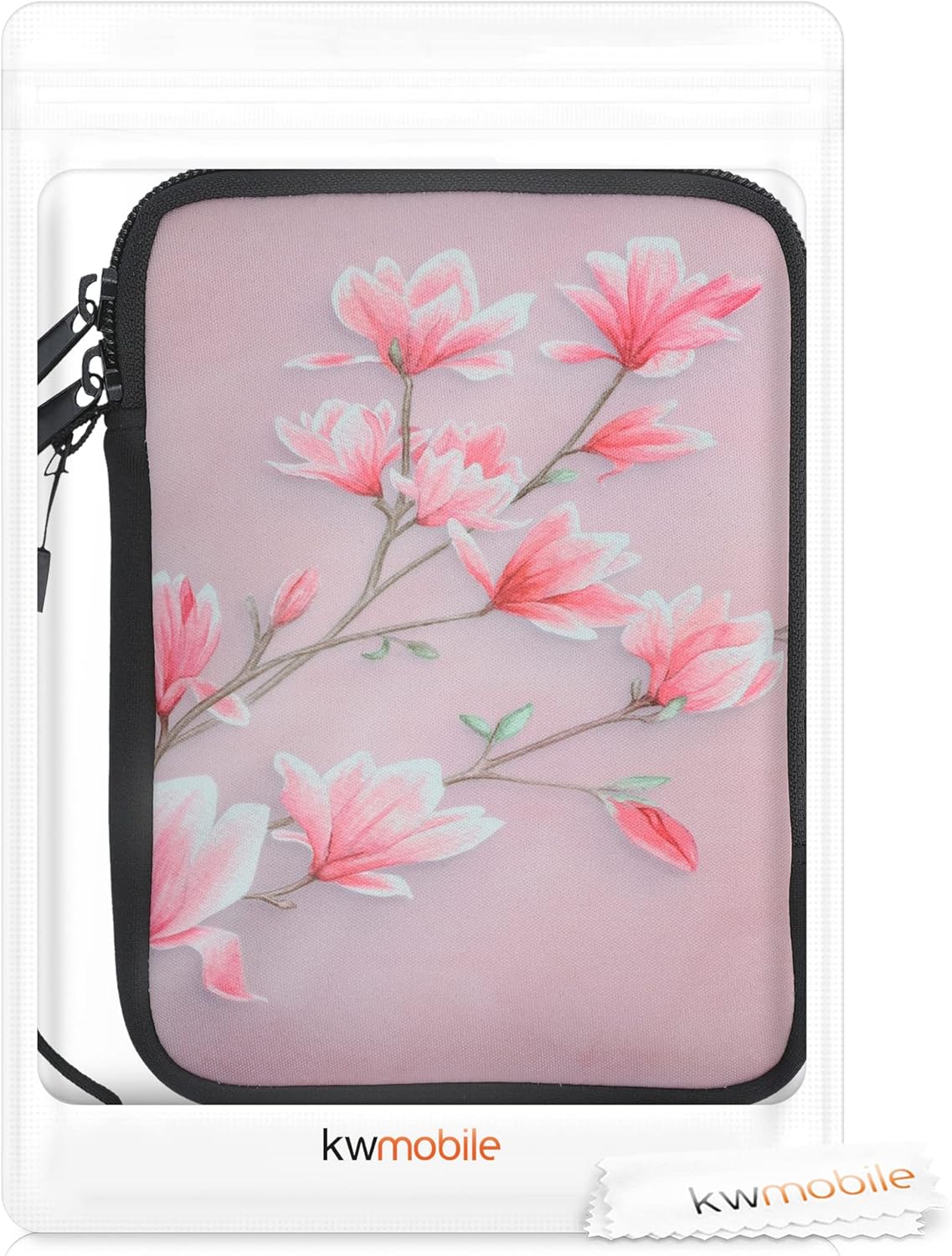 kwmobile 6" Neoprene e-Reader Pouch Size eReader - Universal eBook Sleeve Case with Zipper, Wrist Strap