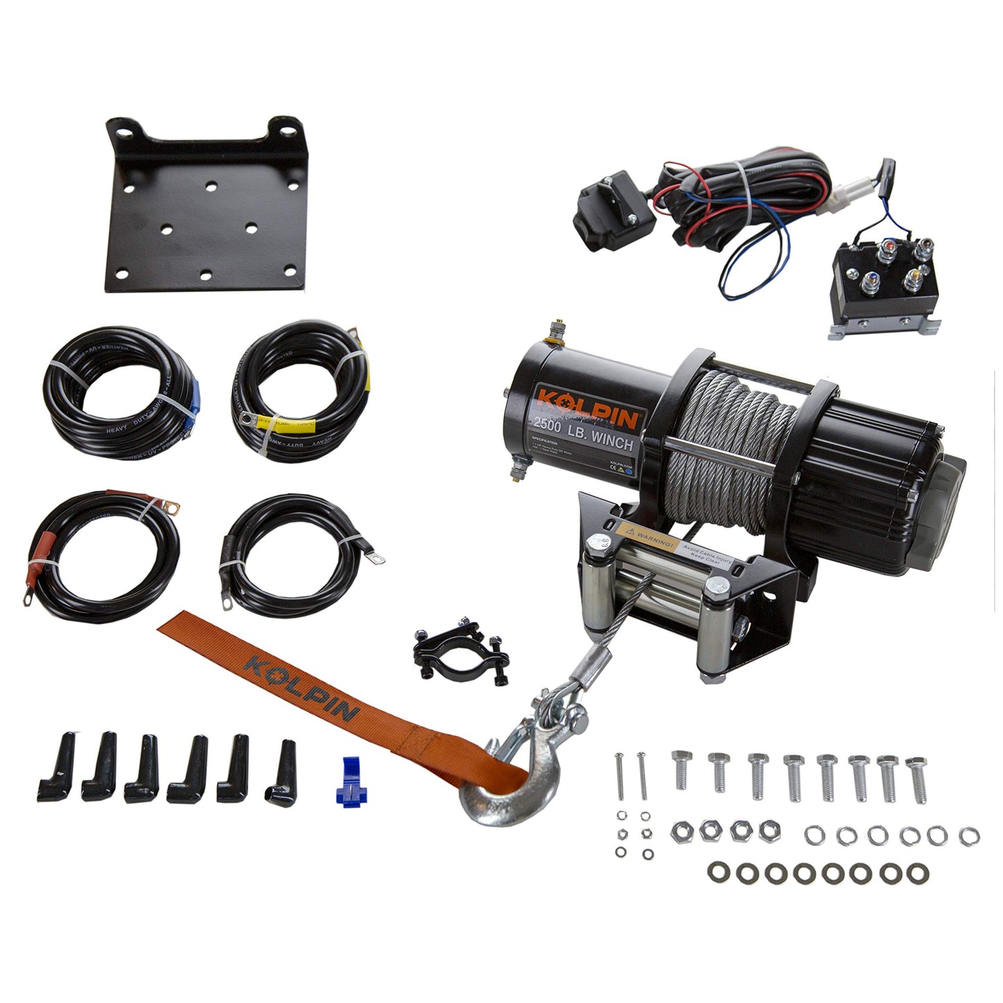 Kolpin 2500# Winch - Steel Cable - 25-9250