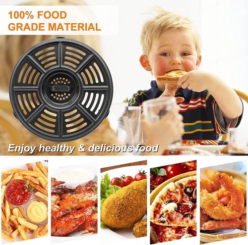GWY Air Fryer Replacement Tray - Food Grade Crisper Plate for Ninja AF101, AF161, AF150 XL | 8.2'' Round, Dishwasher Safe
