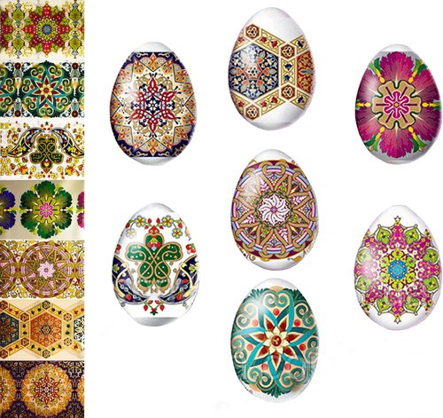 Diximus Thermo Heat Shrink Sleeve | Decorative Easter Egg Wraps with Pysanka Patterns