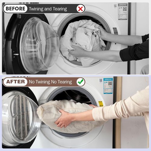 100% Cotton Mesh Laundry Bags by [Brand Name] - Premium Soft & Dye-Free | Set of 4, Natural