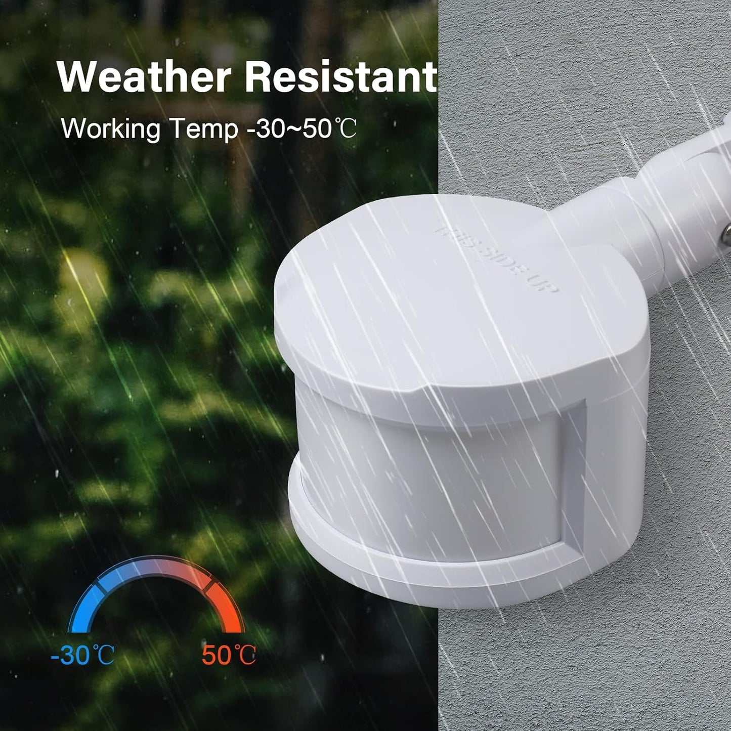 treewell 2 Pack 180-Degree 60 3 Motion Sensor, Replacement Motion Detector, Adjustable Time & Detection Sensitiity Up