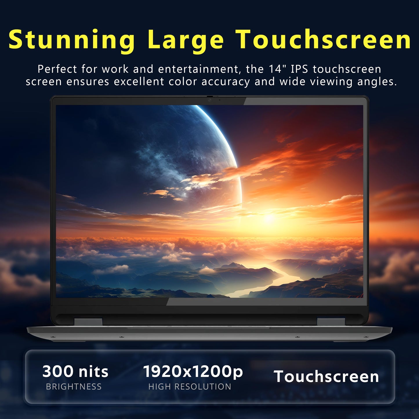 Lenovo Flex 5i Chromebook Plus 14" WUXGA Touchscreen 2-in-1 Laptop, Intel Core i5-1334U, 8GB LPDDR4x, 416GB Storage (256GB SSD&160GB Docking Station), Backlit Keyboard, FHD Camera, Chrome OS, Gray
