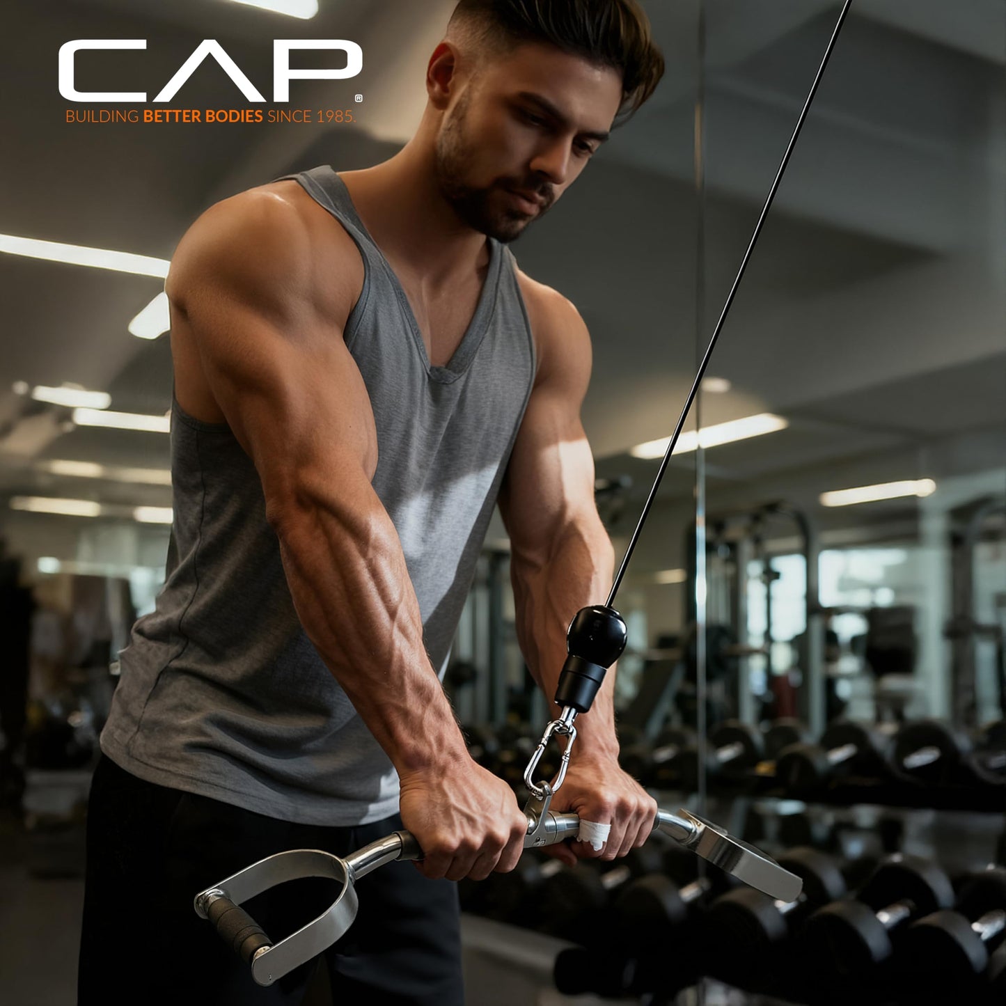 CAP Barbell Deluxe Pro-Style LAT Bar, 24-Inch