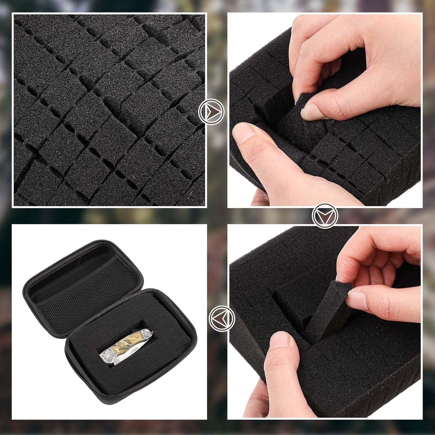 Relaxweex 12.6 8.27 3.5 Inch EVA Hard Case with Customizable Foam x x Protective EVA Carrying Case Shockproof Outdoor