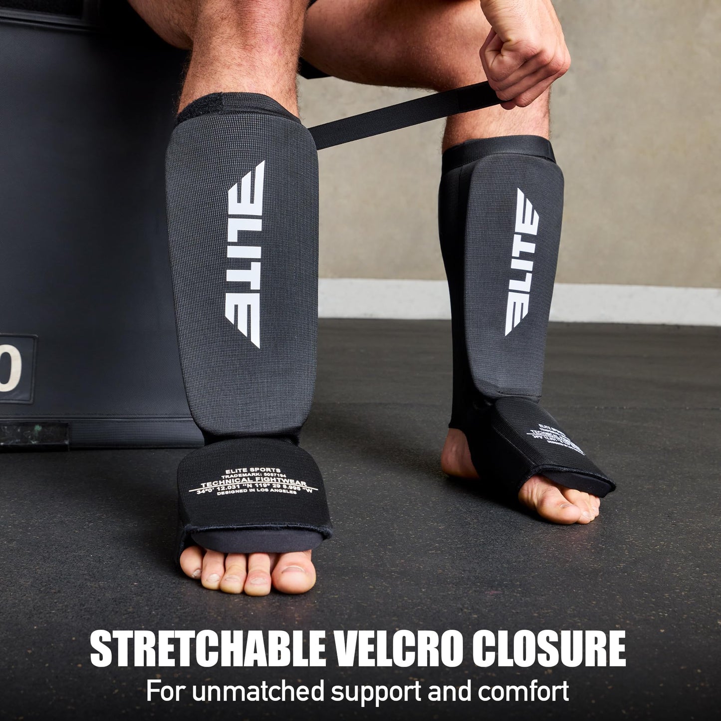 Elite Sports New Item Protective Kickboxing, MMA, Muay Thai Shin & Instep Guards Leg Pad Training Protective Gear Washable
