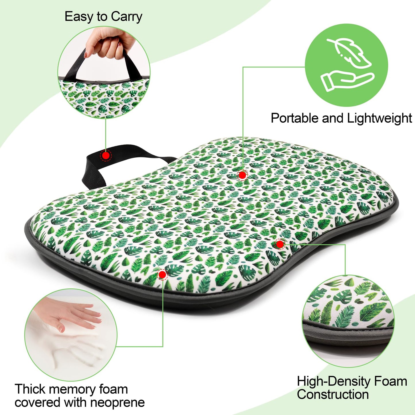 Klarg Kneeling Pads for Gardening Extra Thick Knee Pads Memory Foam Kneeling Pad for Gardening, Yoga, Exercise, Plumbing, and Automotive Work…