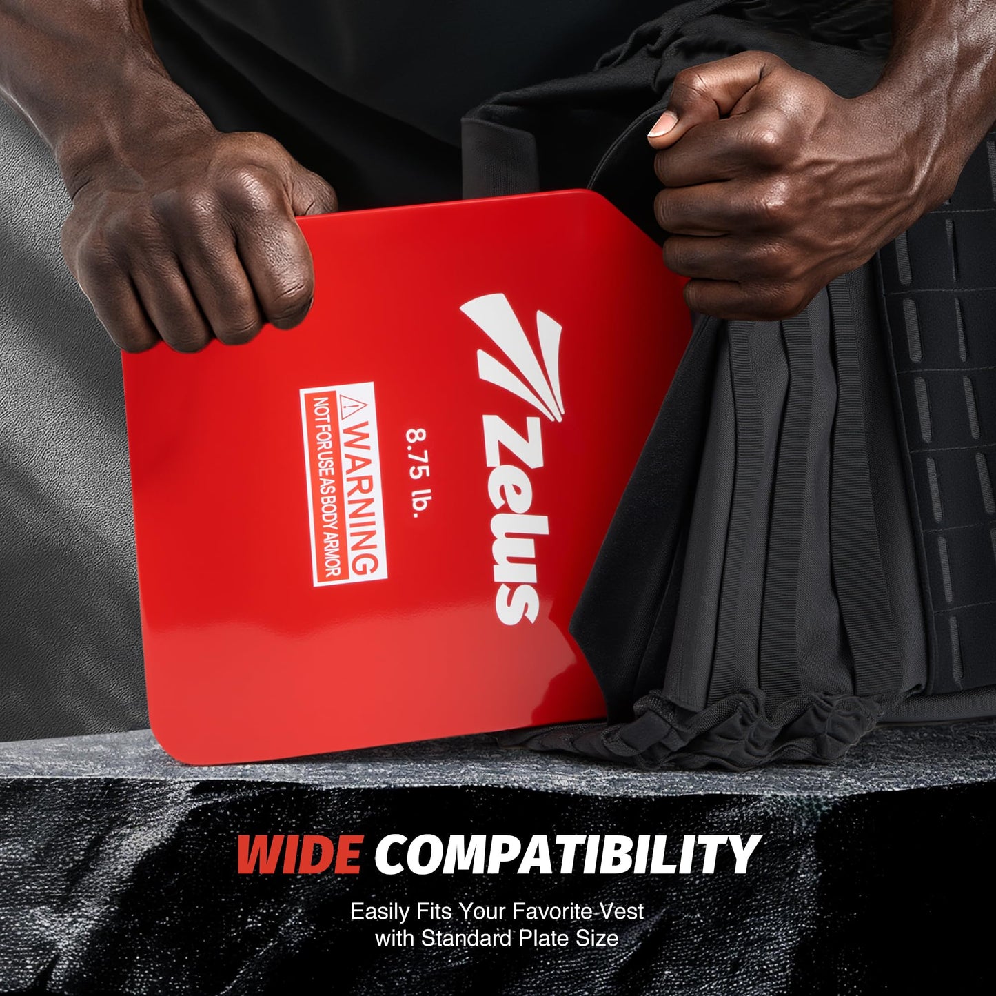 ZELUS Curved Weighted Vest Plates for Workout, 8.75LB Pairs Steel Weight Plates for Tactical Weight Vest, Ergonomic Training Plates for Running, CrossFit & Strength Training