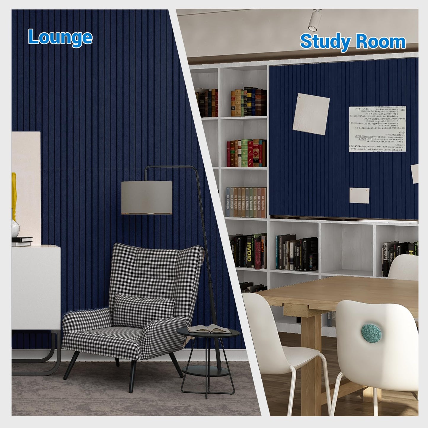 MAGICUBETIC 10 Pack Acoustic Panels,48"*24"*0.47"Self-Adhesive Soundproof Wall Panels,High Density Sound Proof Panels for Walls, Office, Reccording Studio, Home,Ceiling-Starry Blue