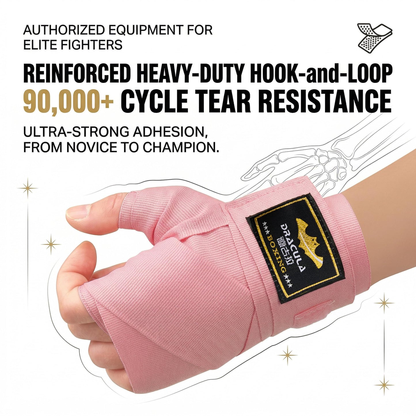 Toichi Hand Wraps for Boxing, Muay Thai, MMA –5M/197 Inches Kickboxing Hand Wraps for Men & Women, Protective Training Wrist Strips for Combat Sports, Martial Arts, Punching Bag Workout