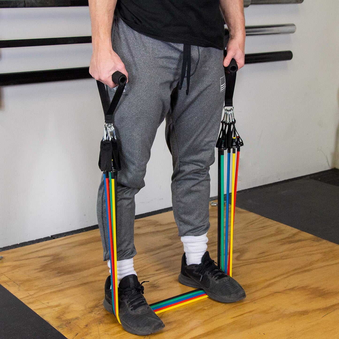Serious Steel Fitness Resistance Tube Band (Stackable up to 100 lbs) Set Includes Handles, Door Anchor and Ankle Straps (Original)