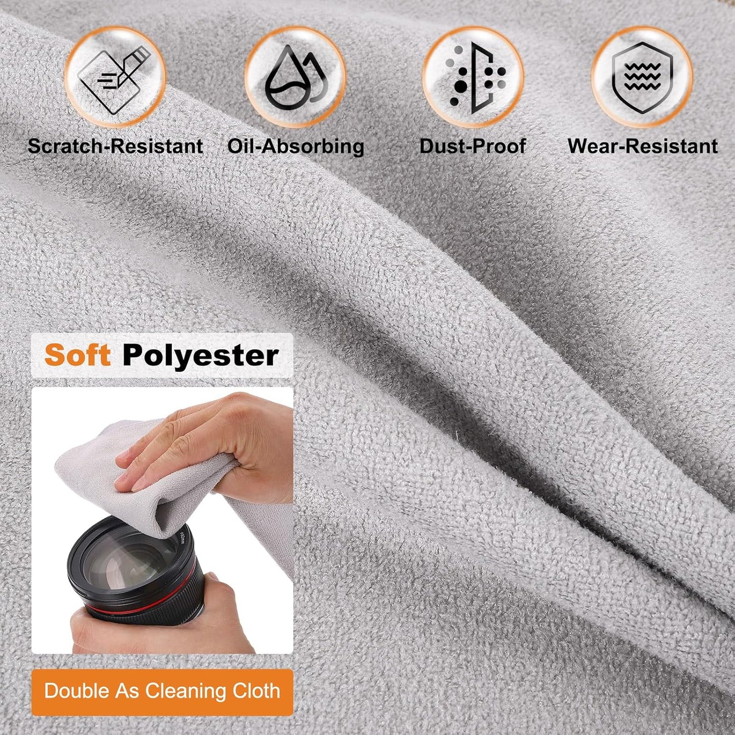 18" 18" PATIKIL x Camera Protective Wrap, Magic Self-Adhesive Cloth Anti-scratch Lens Pouches for Camera Lens DSLR