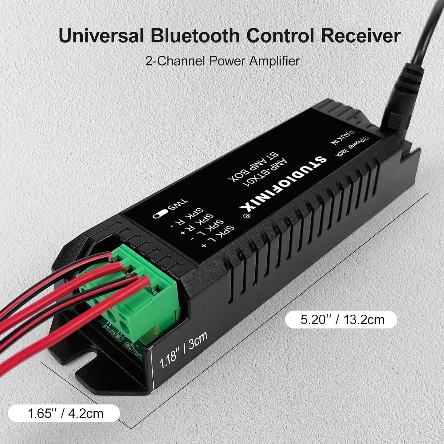 STUDIOFINIX 2-Channel 5.1 STUODIOFINIX Mini Bluetooth Amplifier for Passive Speakers with TWS,AUX,Replacement
