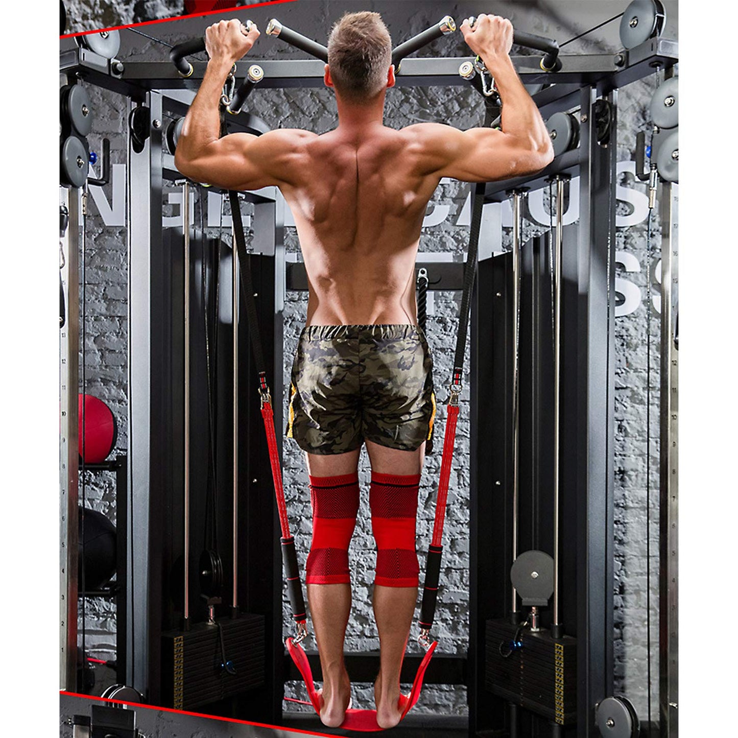 SYNTECSO 440 Lbs Pull Up Assistance Bands - Heavy-Duty Pull Up Resistance Bands for Chin-up Workout