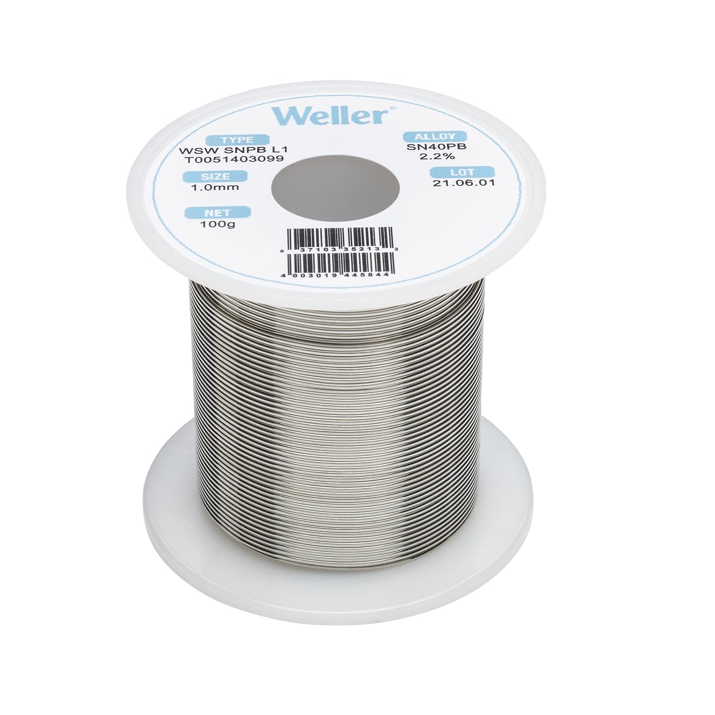 Weller WE1010NA Digital Soldering Station with Weller Solder Wire, Dia: 1.0 mm / 0.039 in, Wt: 100 g / 3.527 oz, Alloy Sn60Pb40, Flux content 2.2% - WSW SnPb (T0051403099)