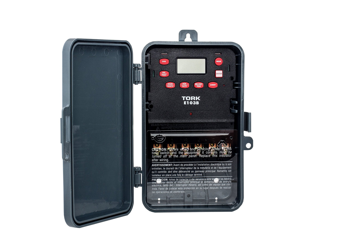 NSI Multipurpose Control 24 Hour Time Switch, 120-277 VAC Input Supply, 1 Channel, DPST Output Dry Contact, Pounds (E103B)