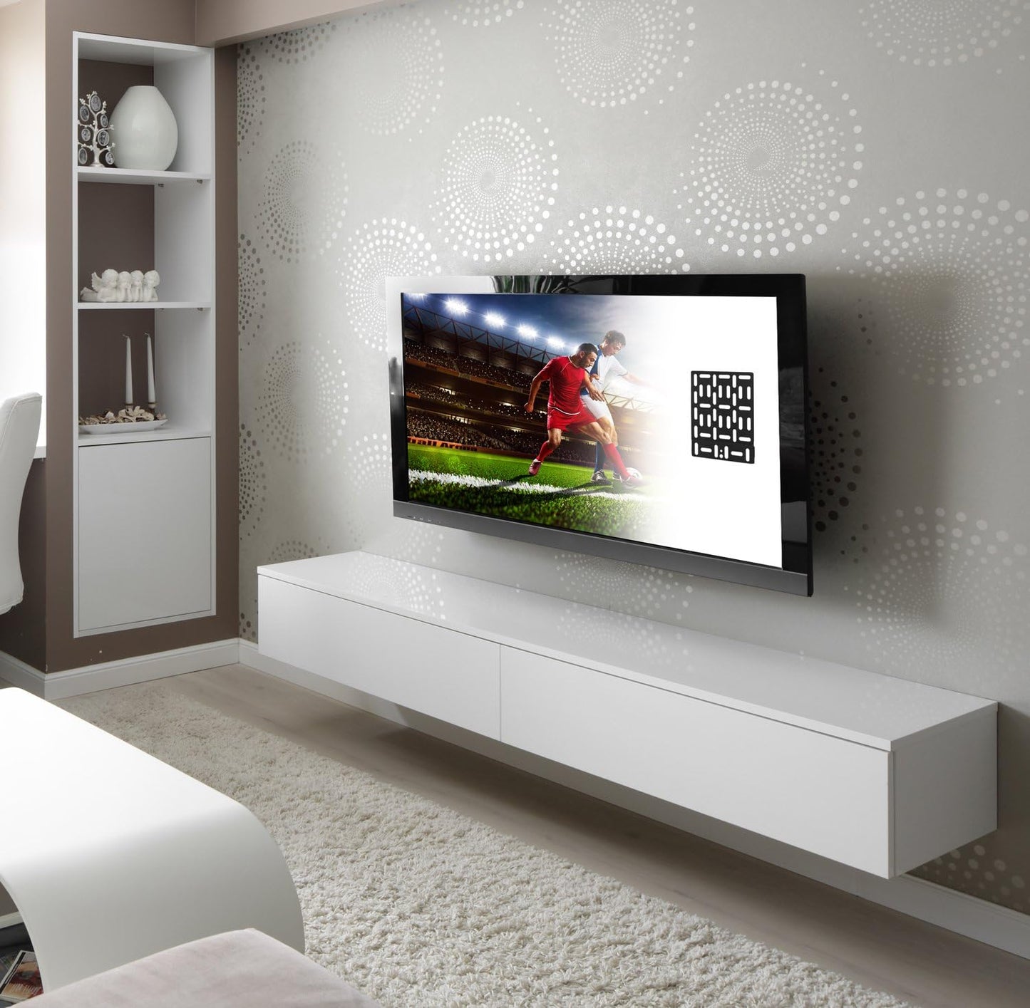 Mount-It! Universal Streaming Device Mount - Securely Attaches Behind Your TV - Compatible With Apple TV, Roku, Amazon
