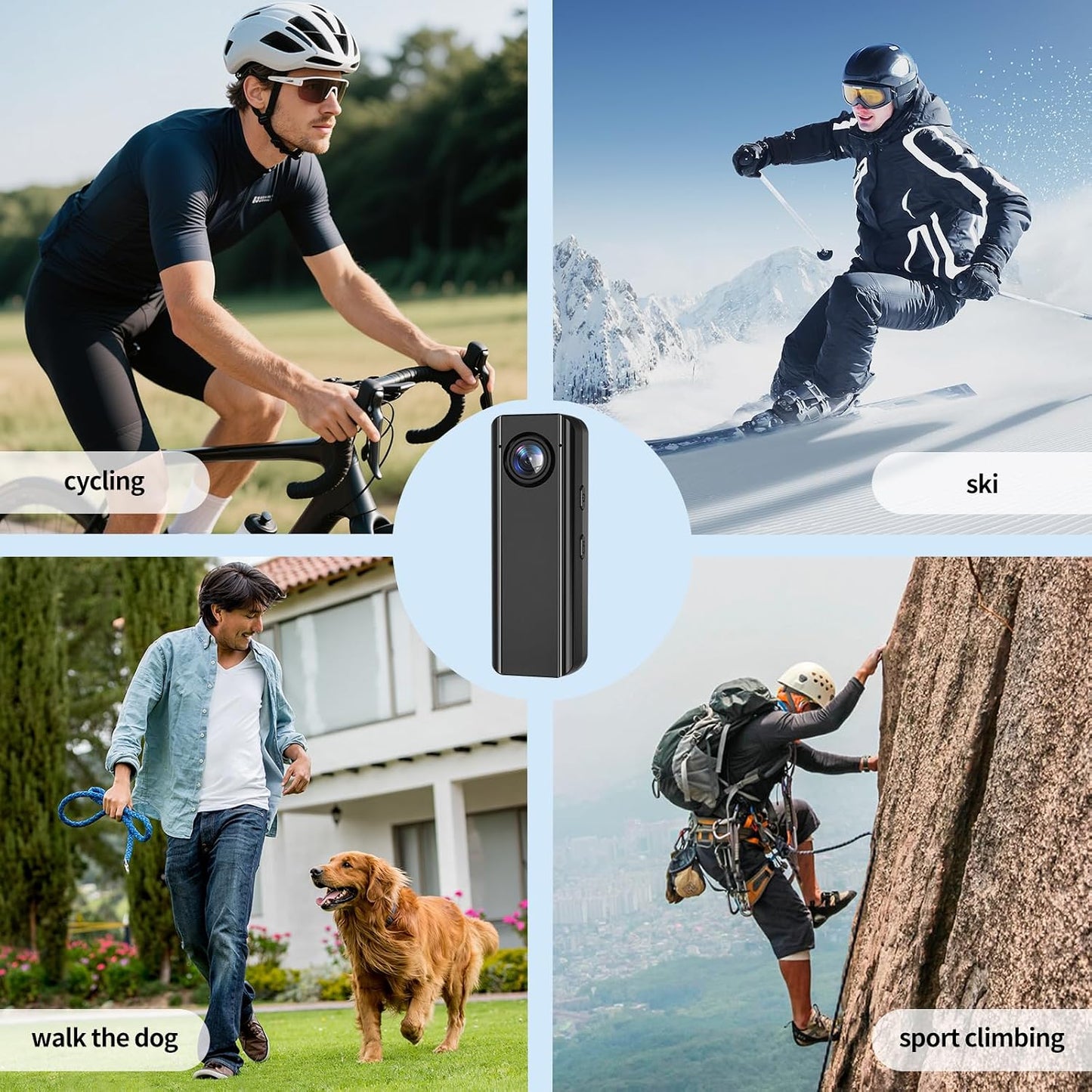 DBJIBF 64GB, 4K 30FPS Mini Body Camera Action POV Camcorder, Wearable Body Worn Cam with Audio and Video Recording