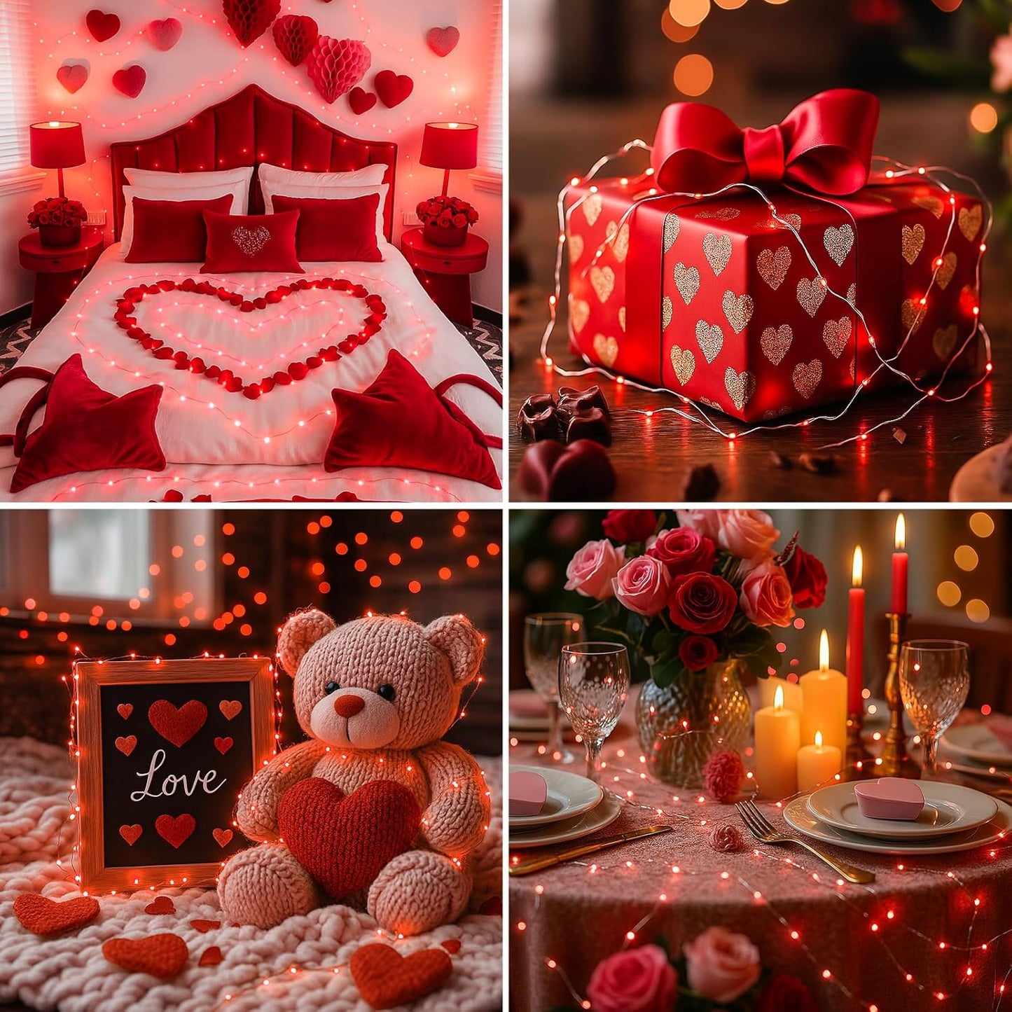 Skiennix 6 Pack Fairy Lights - 7ft Battery Operated 20 LED Twinkle Lights | Waterproof for Mason Jars & DIY Decor - Red