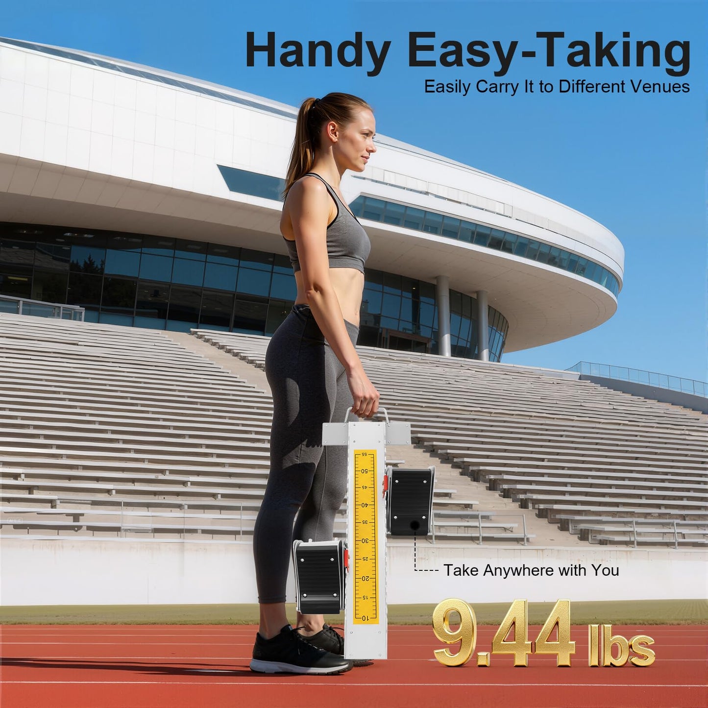 lxrnqcey Starting Block Track Field, 6 Angle Adjustable Starting Block and Field Aluminum Suitable for Plastic Runway Cinder Track
