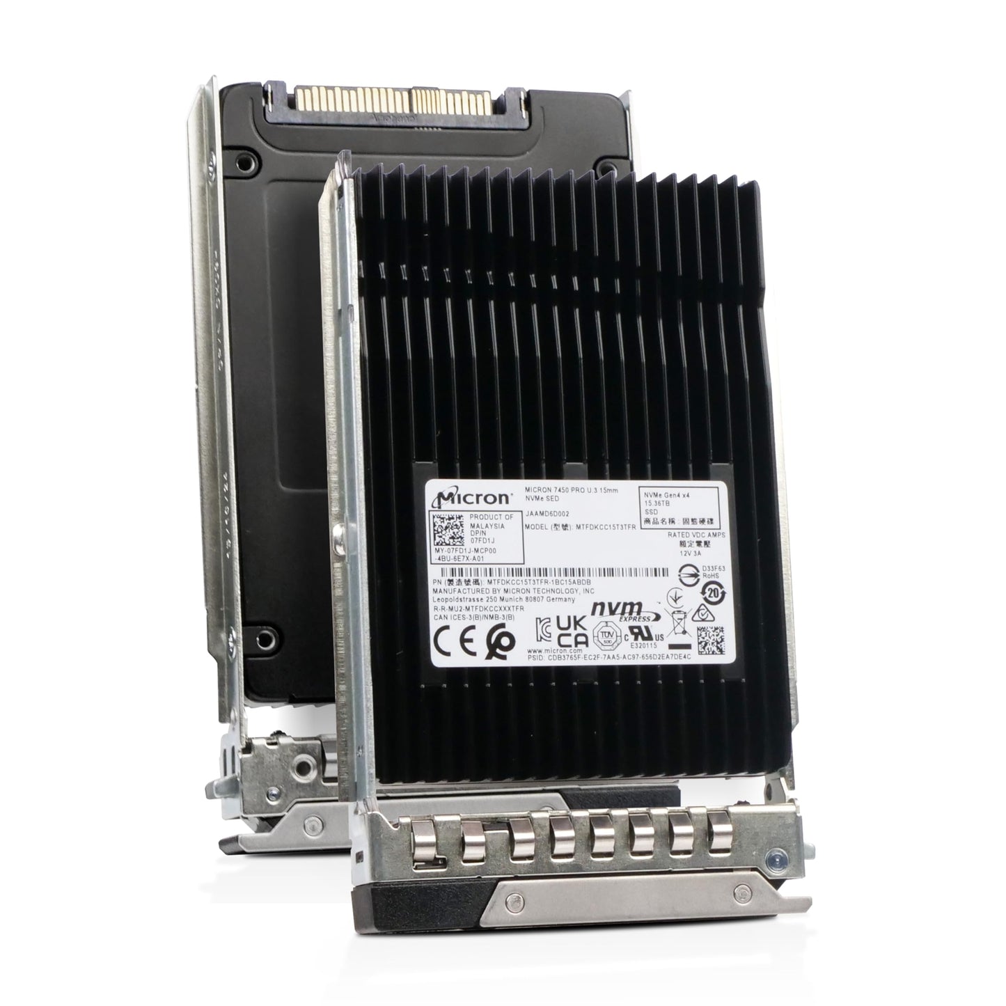 Dell 15.36TB PCIe Gen 4 8GB/s U.3 NVMe 2.5in Enterprise PowerEdge Read-Intensive SSD for: R440 R750 R450 T150 R470 T560 T40 R250 R740 R640 T550 T350 R540 R840 ME4024 R650XS YGR7C G16