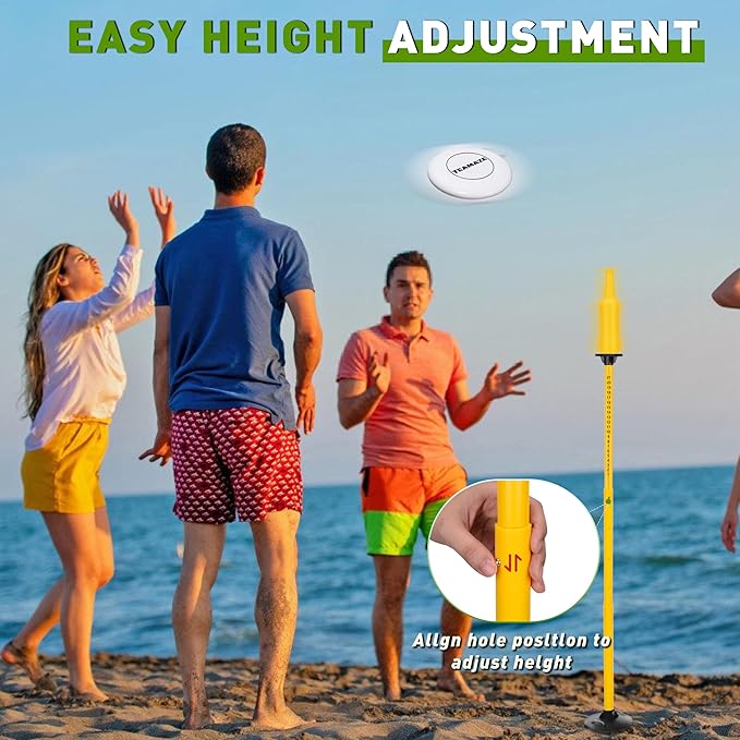 Flying Disc Game Set, Disc Toss Outdoor Games Height Adjustable Bottle Drop Set, Score Tracker, Portable Bottle Set for Family Yard Lawn Beach