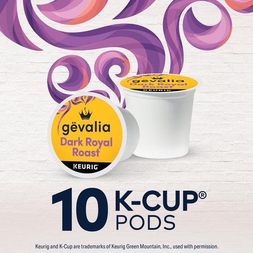 Gevalia Dark Royal Roast Dark Roast K‐Cup Coffee Pods, 10 ct Box