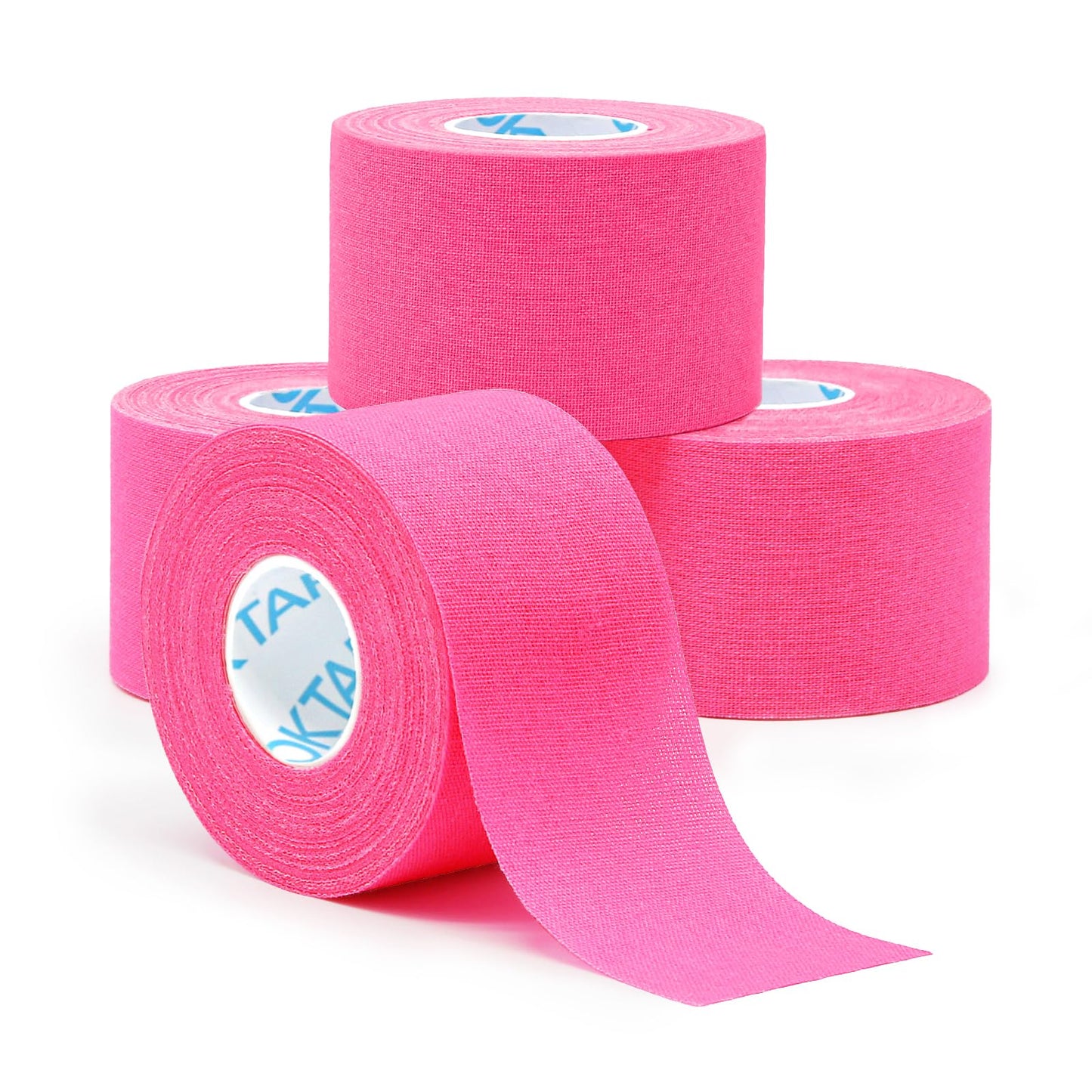 OK TAPE Athletic Sports Tape（4 Packs) Pink- 32.8ft Per Roll Athletic Tape for Injuries,Strong Stick No Residue Athlete & Sport Trainers First Aid Injury Wrap, Hockey Stick