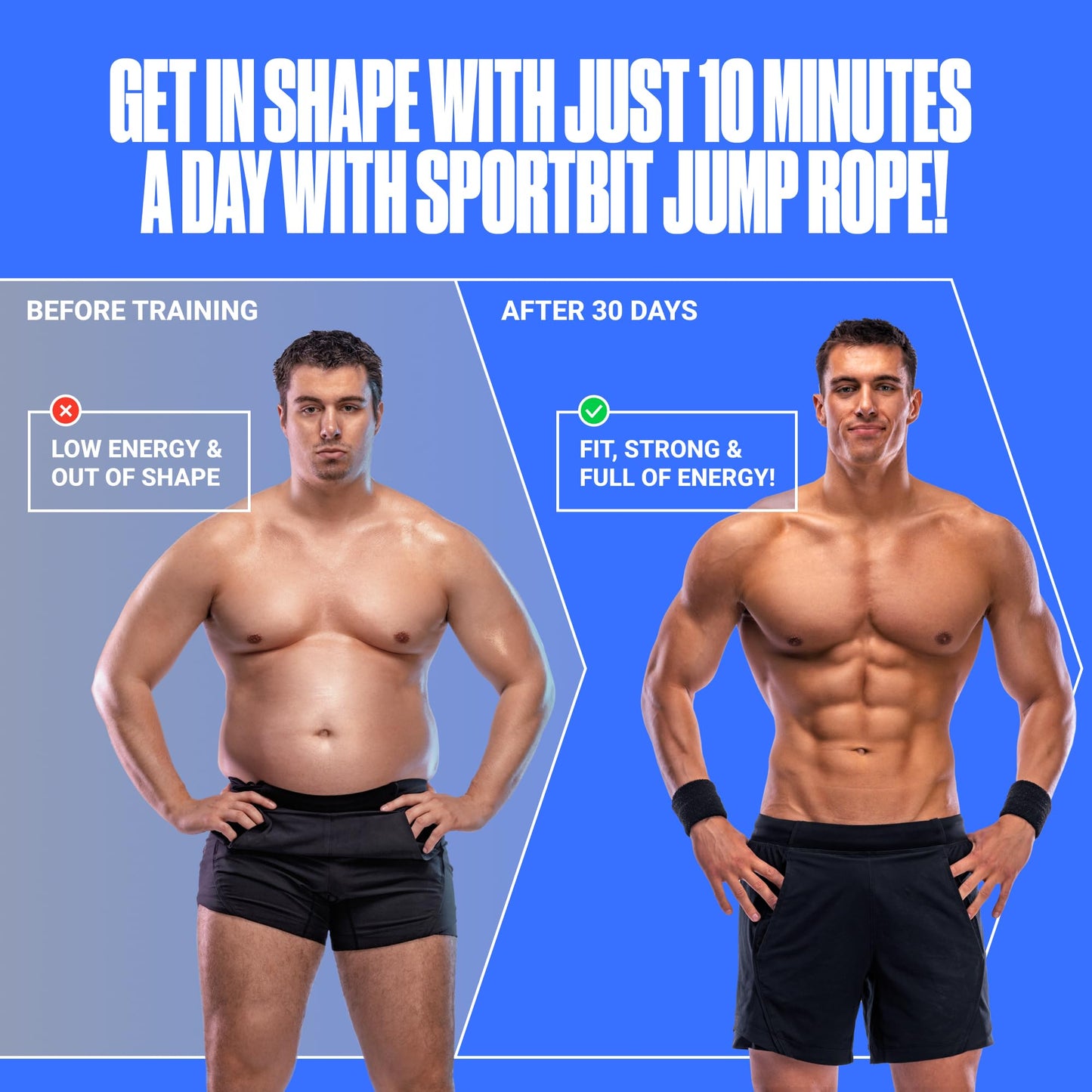 Adjustable Jump Rope for Fitness and Exercise – Skipping Rope for Cardio, Boxing, and Weight Loss – Speed Rope perfect for Men & Women