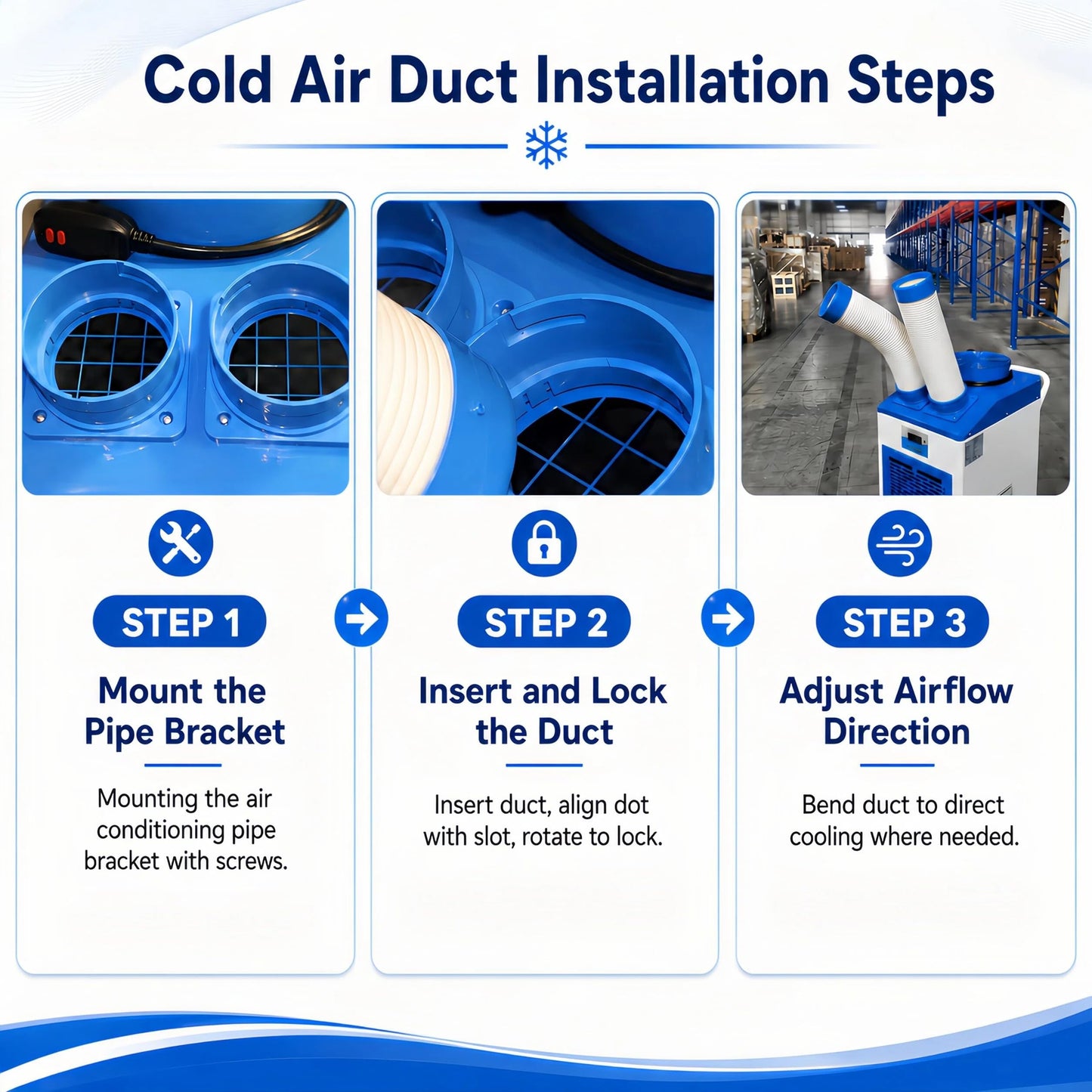 AMARITE Industrial Portable Air Conditioner – 12000 BTU Dual Hose Spot Cooler with Digital Controls & Timer, for Indoor/Outdoor Use, R32 Refrigerant