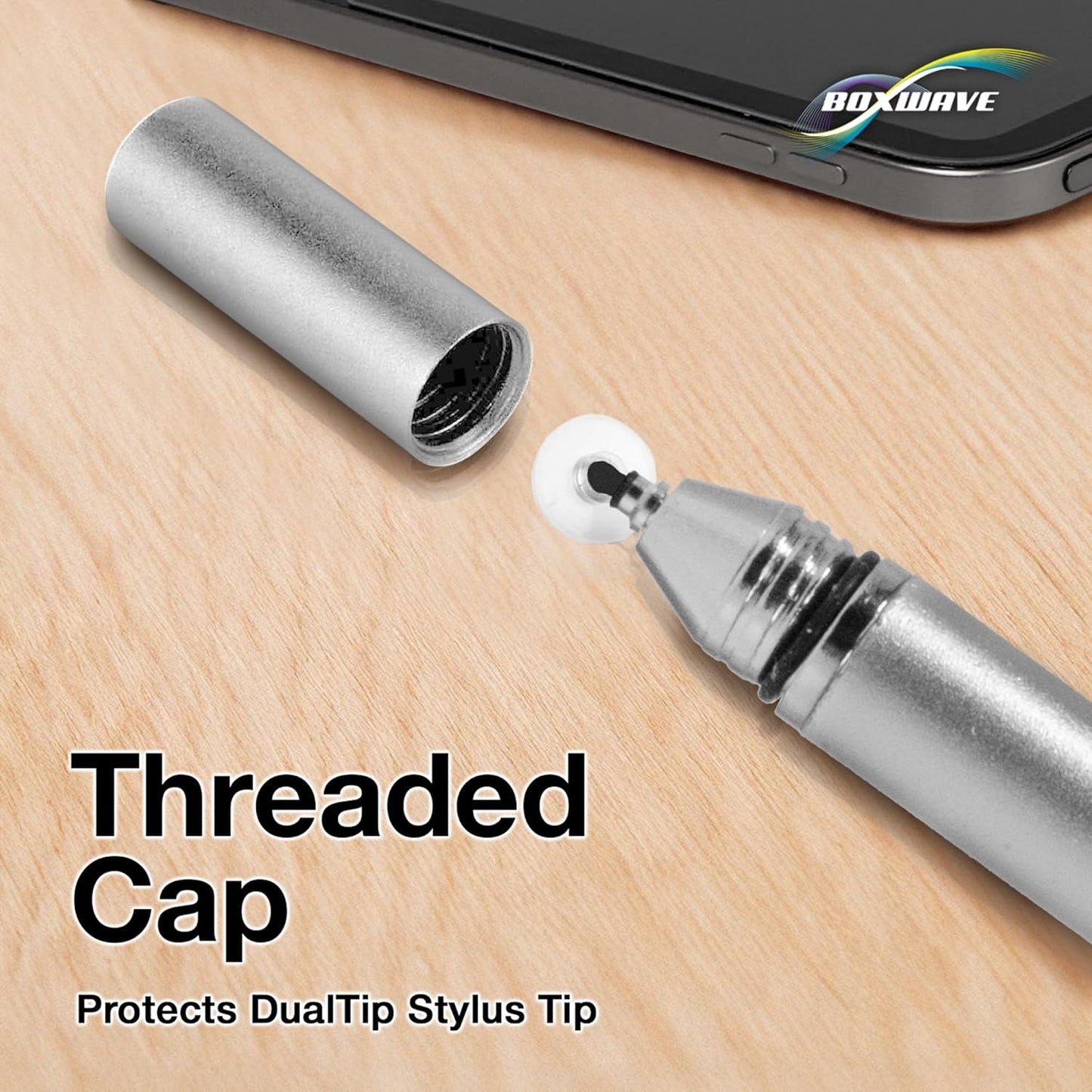 BoxWave VIN1060Plus Stylus Pen Compatible with XOPPOX Graphics Tablet - DualTip Capacitive Stylus, Fiber Tip Disc Tip