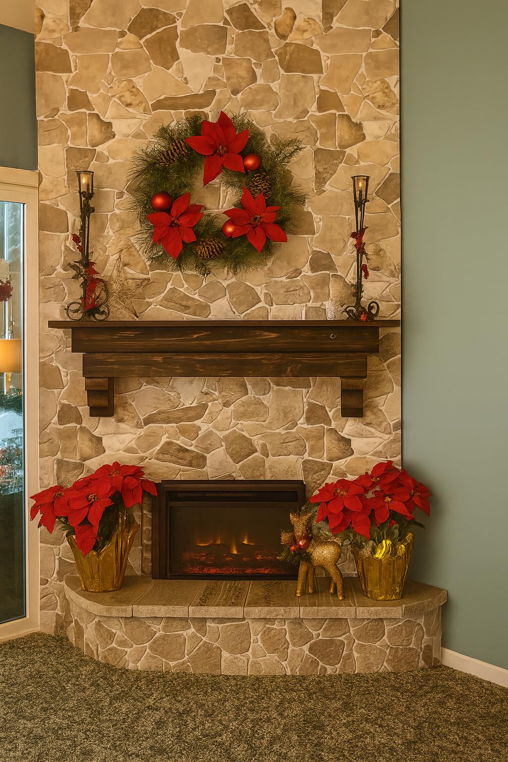 Dundee Deco 3D Stone Wall Panels - Pack of 10, 39"x25" Panel, Covers 67 sq. ft - Brown Beige Wall Paneling for Interior Wall Decor