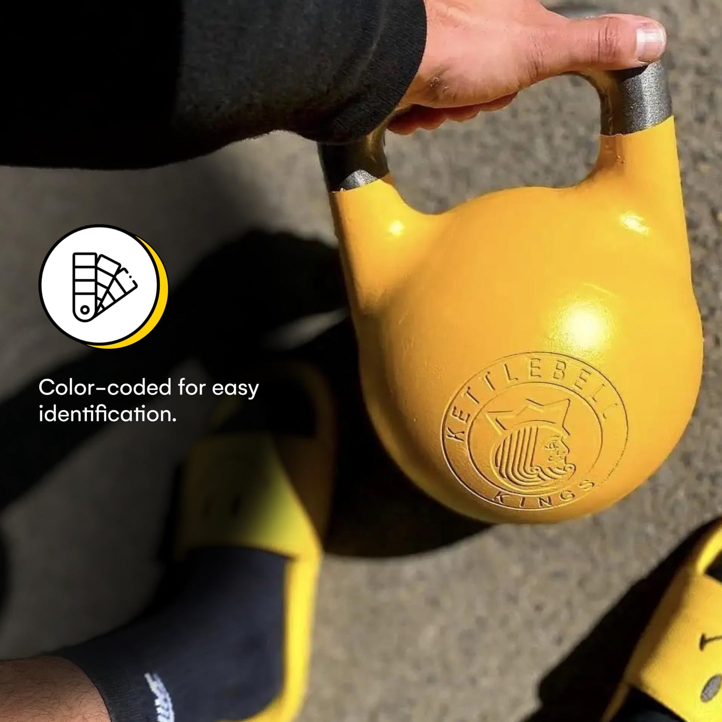 Kettlebell Kings Competition Kettlebells Weight - 33mm handle - 4-32 KG - Hand weights Workout Gym Equipment and Strength training sets for Women and Men - Weights set for Home Gym