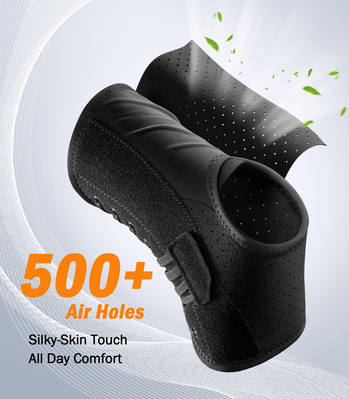 WHCOOL Slim-Fit Ankle Brace for Sprained Ankle, Quick Lace Up Ankle Support for Women Men with 2 Auto-Shaped Pads, Air Fabric Cool Ankle Stabilizer for Injury Recover, Running,Sports, M(12”-13”)