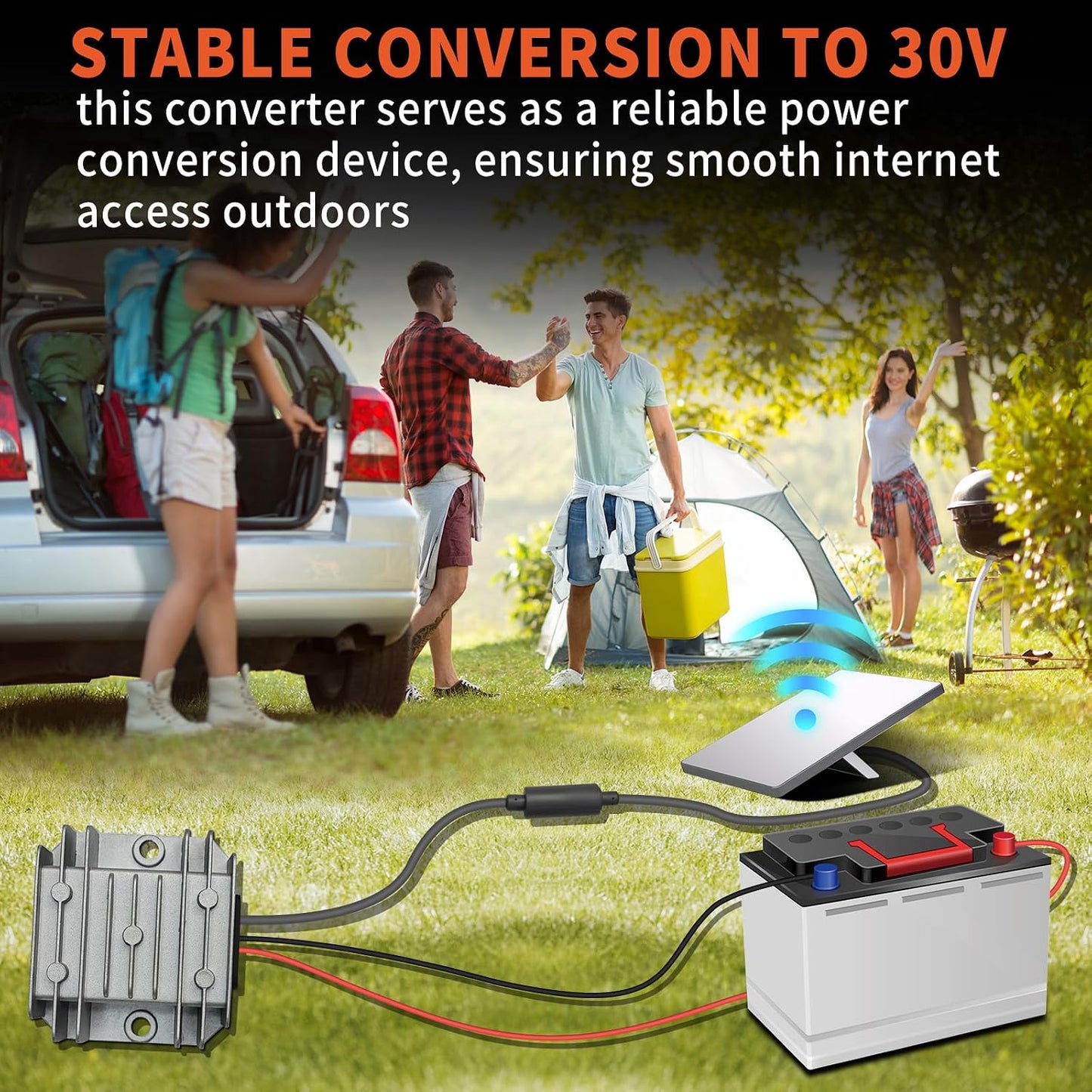 AHKWK 12V Pack 12V 30V 3.5A 9-28V Adapter DC Step Up Converter for Starlink Mini Smart Boost Converter Power Supply