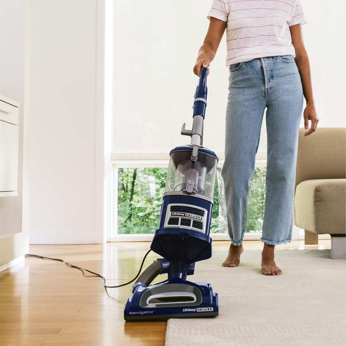 Shark NV360 Navigator Lift-Away Vacuum - Powerful Suction for Multi-Surface Cleaning | Blue, Renewed
