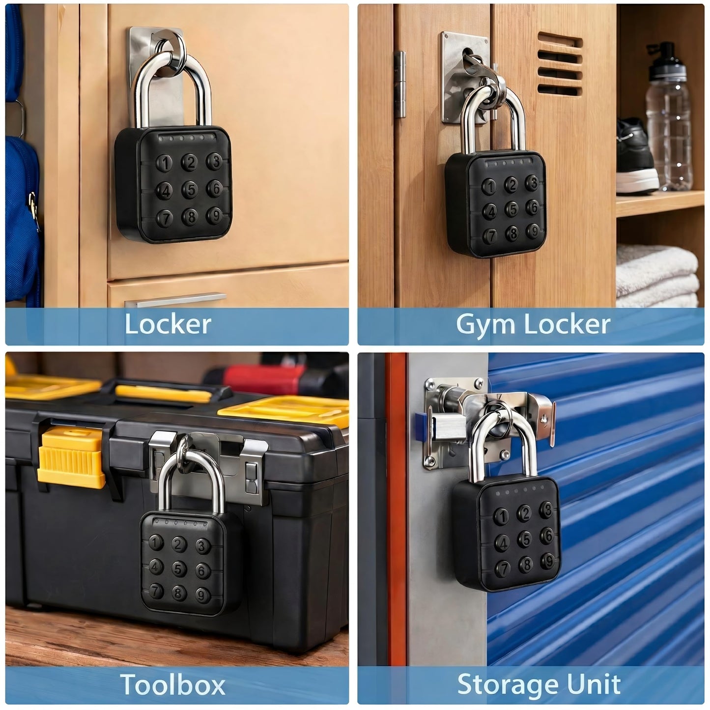 TLYITU Combination Padlock – Combination Lock with 6-Digit Code, Digital Padlock with Keyless Entry, IP67 Waterproof Zinc Alloy Lock for Locker, Gym, Travel, Outdoor, Gate (Black)