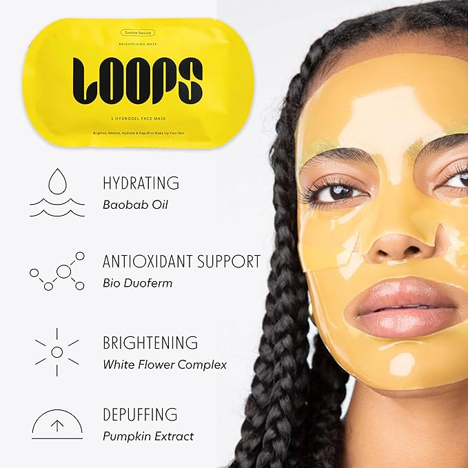 LOOPS Glow Gang Mask Set ??Weekly Reset for Rejuvenation, Double Take for Glowing Skin, Sunrise Service for Brightening ??Hydrating and Pore Refining ??Safe for Sensitive Skin