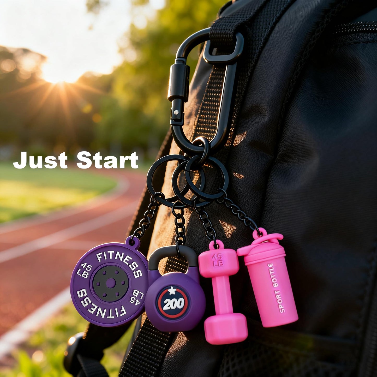 YAHSHYEN Dumbbell Gym Keychain, Workout Accessories for Women and Men, Gifts for Gym Lovers, fitness Keychain for Gym Bags