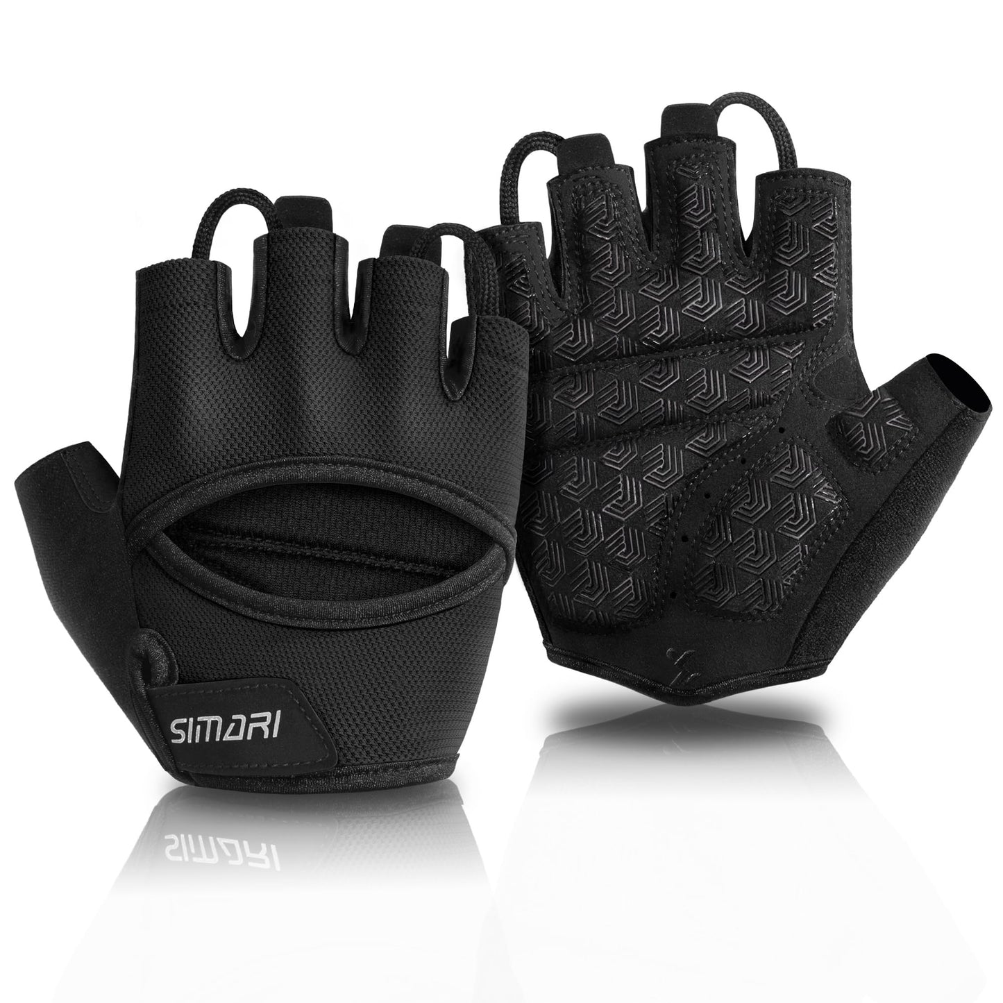 SIMARI Workout Gloves for Women Men with Full Palm Protection, Strong Grip, Cushion Impact, Breathable, Suitable for Gym Training, Kayaking, Weight Lifting, Exercise, Fitness, Cycling (Size Medium)