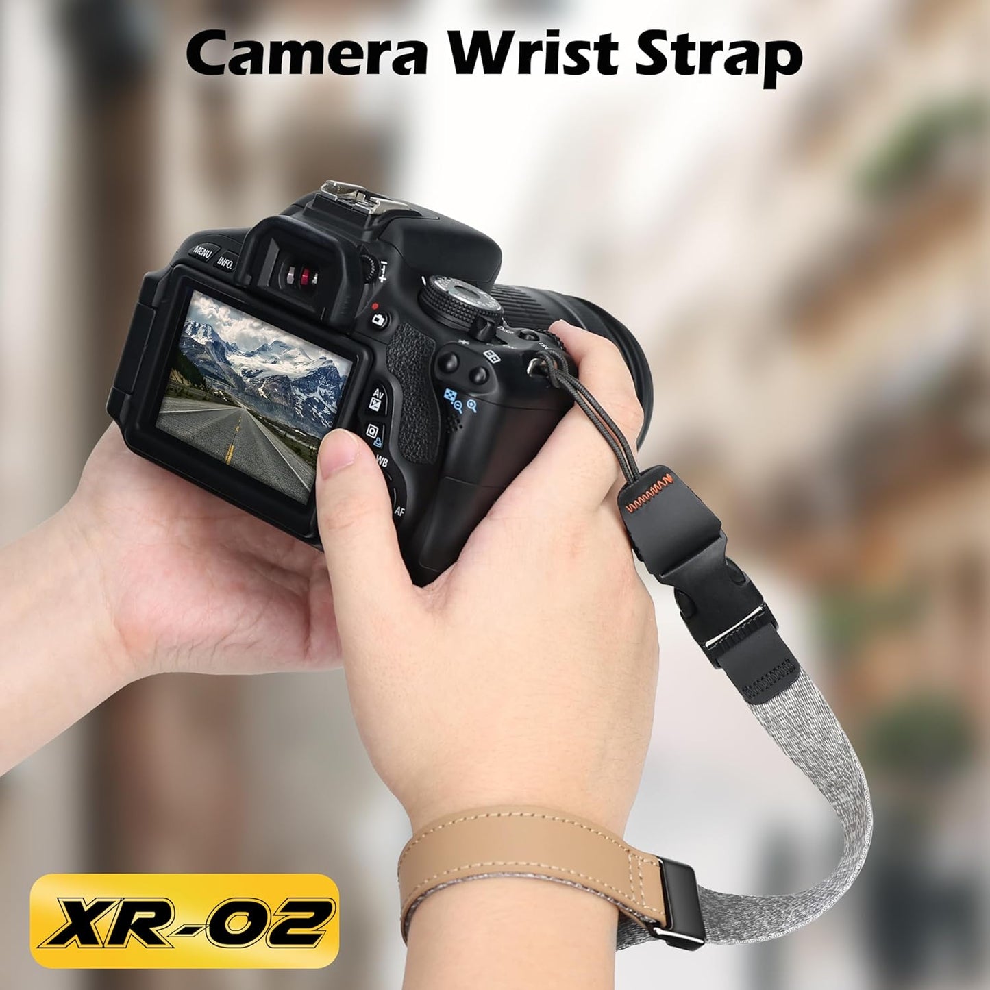 SUNYA Camera Wrist Strap with Quick Release Buckle. Sturdy Nylon Rope Hand Strap Compatible for DSLR or Mirrorless
