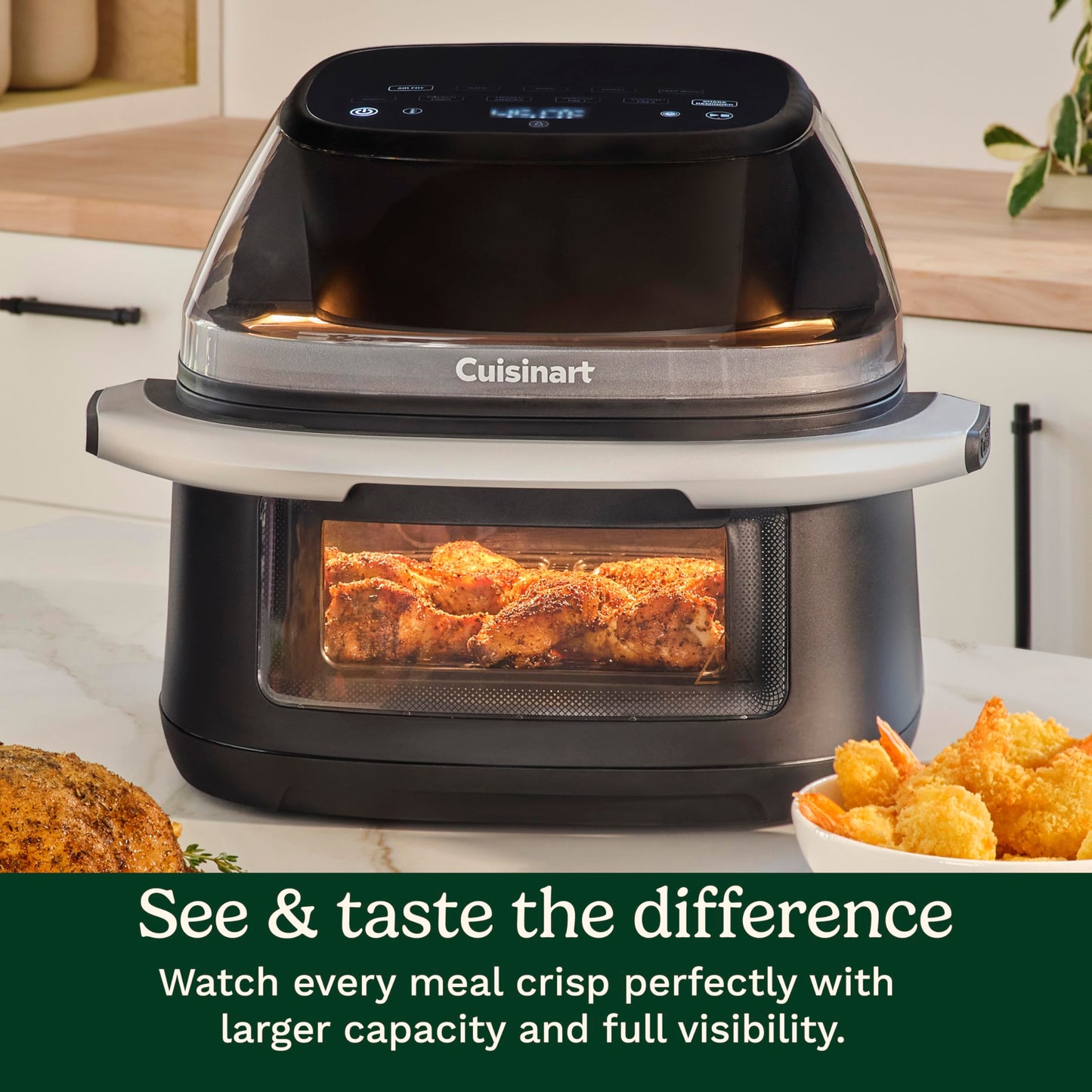 Cuisinart ClearView Large 9-Quart Basket Air Fryer with ClearView Window, Digital Control Panel, 5 Functions, 3 Air Fry Presets, 2 Custom Presets, Easy Clean, PFAS-Free, 3 -Year Warranty, AFC-9