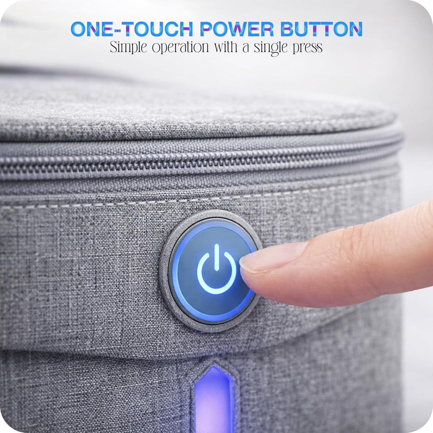 Brookstone UV Light Bag, Portable Sterilizing Bag for Everyday Items, Including Smart Phones, Masks and Small Gadgets
