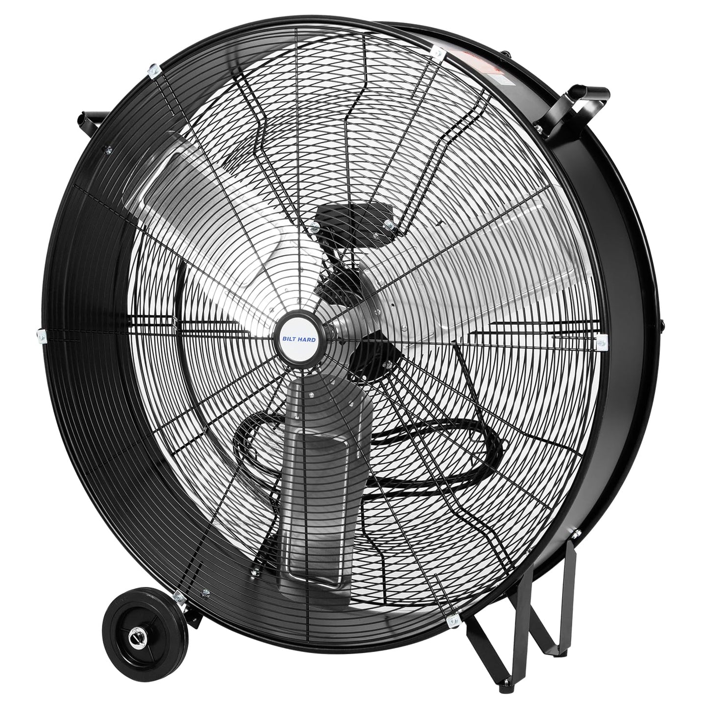 BILT HARD 34" 15000 CFM High Velocity Drum Fan, 2-Speed Heavy Duty Industrial Shop Fan with Casters & Handle for Warehouse, Factory Workshop and Garage Use