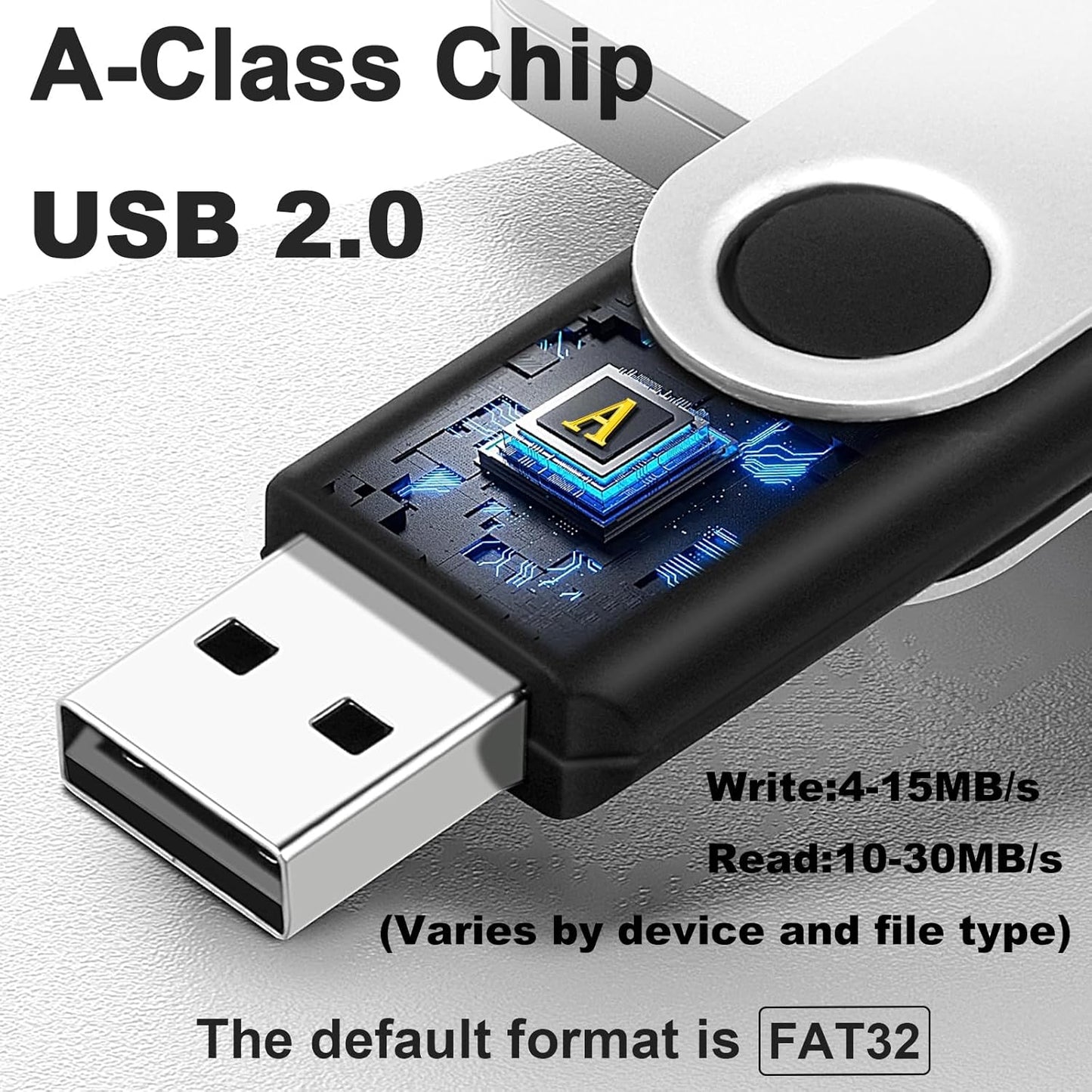 MECHEER 8GB 10 Pack USB2.0 Flash Drive Bulk USB Flash Drives, Thumb Drive USB Stick for Data Storage Backup, Jump Drive