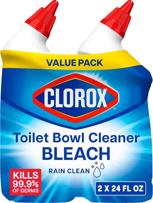Clorox Toilet Bowl Cleaner - Bleach Formula for Deep Cleaning - 24 Fl Oz, Pack of 2