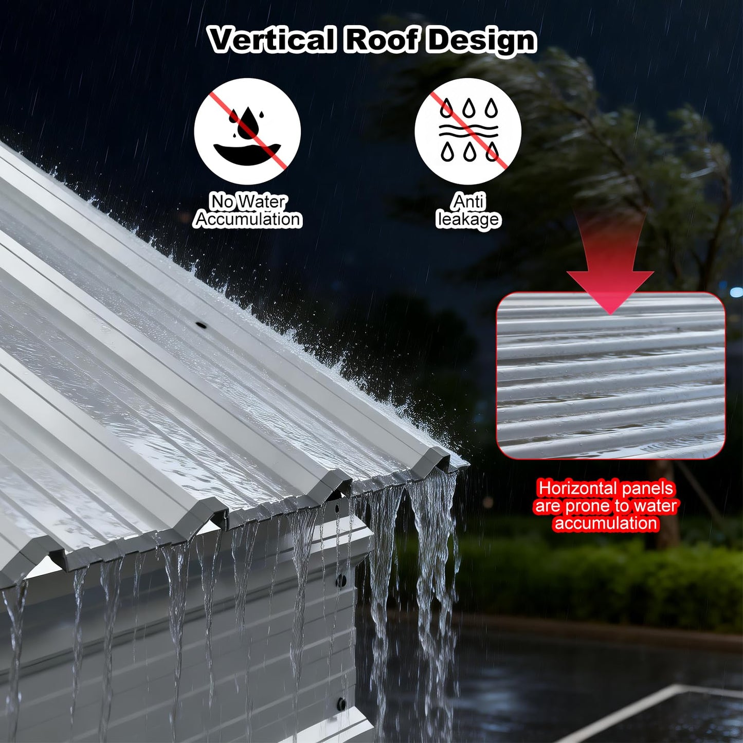 FLOUREE 20x20 FT Metal Carport with Sidewalls, Enclosed 2 Car Carport Canopy, Vertical Roof Metal Car Port for Snow, Rain & Sun, for Trucks, Boats and Outdoor Storage