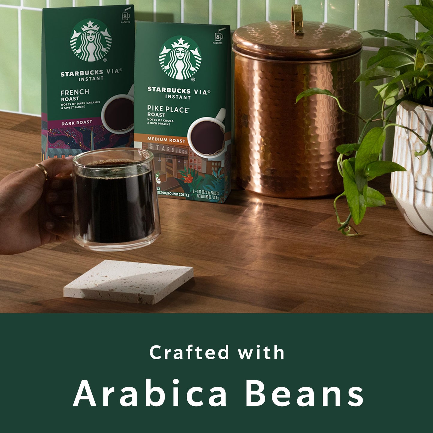 Starbucks VIA Instant Coffee Packets, Single Serve, Medium Roast Coffee, Pike Place Roast, 96 Packets