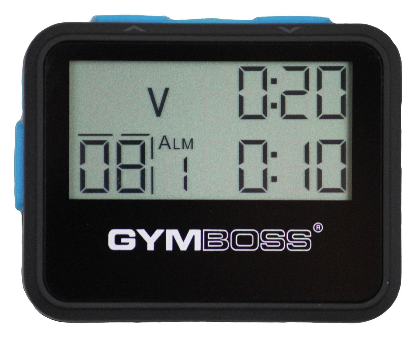 Gymboss Interval Timer and Stopwatch and Watchstrap - Bundle (Black w/Blue Buttons, One Size Fits All)
